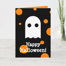 Cartão Cute Ghost Halloween Card for Kids