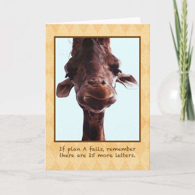 Cartão Cute Giraffe Greeting Card (Frente)