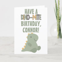 Cute Green Dinosaur Young Child's Birthday