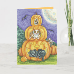 Cartão Cute Halloween Cat Cards