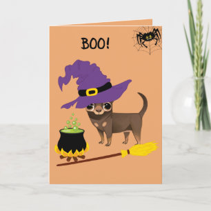 Cartão Cute Halloween Chihuahua