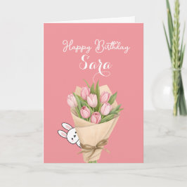 Cartão Cute Happy Birthday Card with Sweet Message