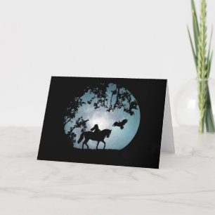 Cartão Cute Headless Horseman Halloween Greeting Card