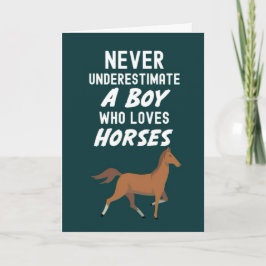 Cartão Cute Horse Cards For Baby Boys Kids Animal Lover
