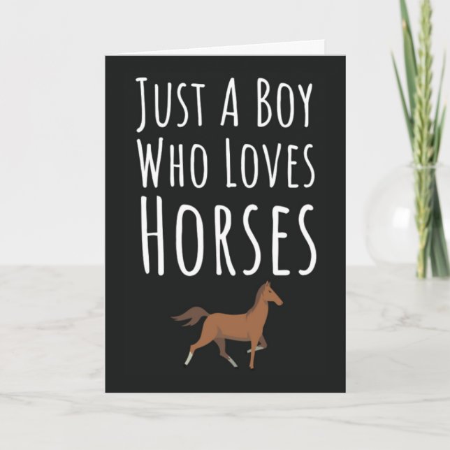 Cartão Cute Horse Cards For Baby Boys Kids Farm Animal (Frente)