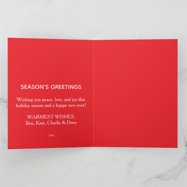 Cartão Cute Husky Dog Christmas Winter Seamless Pattern  (Interior)