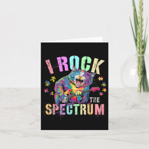 Cartão Cute I Rock the Spectrum Autism Orgulhoso Mãe Moti