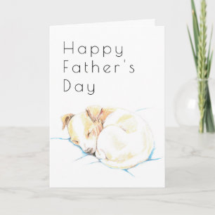 Cartão Cute Jack Russell Puppy Deco Fathers Day Card