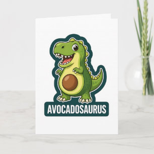 Cartão Cute Kawaii Avocadosaurus Dinossauro Piada Engraça
