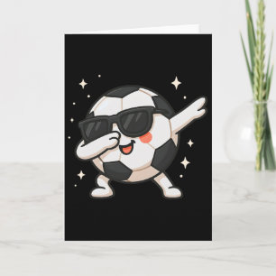 Cartão Cute Kawaii Dabbing Futebol Byll Cartoon Ilustraçã
