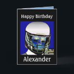 Cartão Cute Kids Football Personalized Birthday Card<br><div class="desc">Cool & fun kids sports personalized football happy birthday card easy to customize with your child's name & a fun boys sports custom birthday party card from American sports artist zazzle.com/kidssportsfunstuff*.</div>