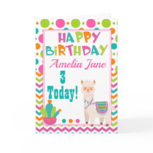 Cute Kids Llama Birthday