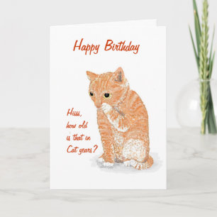 Cartão Cute Kitten Birthday card