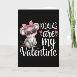 Cartão Cute Koala Bear Design de Valentim Os Coalas São o