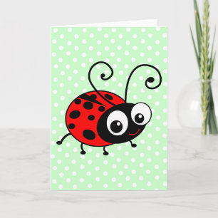 Cartão Cute Ladybug
