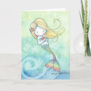 Cartão Cute Little Mermaid Card by Molly Harrison