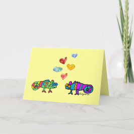 Cartão Cute Lizard Love Card
