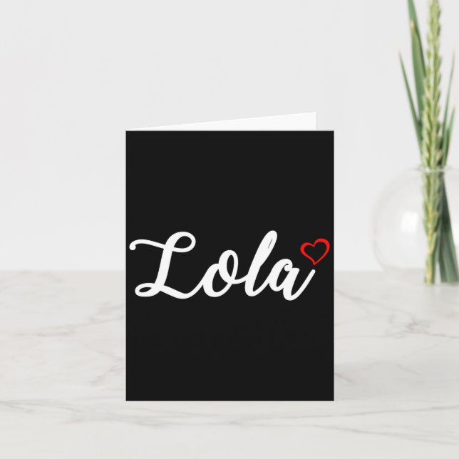 Cartão Cute Lola Lover Gift For Women Grandma Christmas  (Frente)