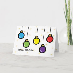 Cartão Cute Merry Christmas Personalized Ornaments