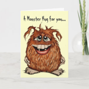 Cartão Cute Monster Hugs Greeting Card