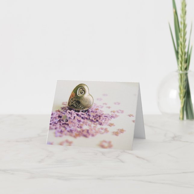 Cartão Cute Mother's Day Heart (Frente)