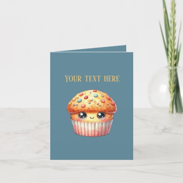 Cartão Cute muffin lovers Bakery vendors customizable (Frente)