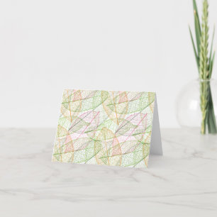 Cartão Cute natural leafs pattern note card