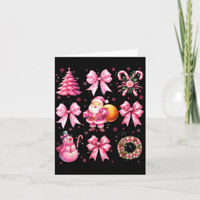 Cartão Cute Nk Santa Coquette Snowman Christmas Xmas Wome (Frente)