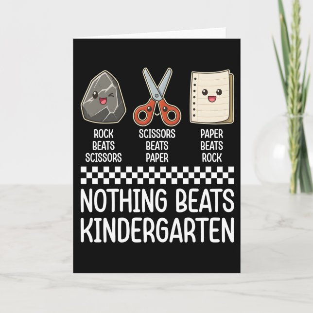 Cartão Cute Nothing Beats Kindergarten Teacher Humor (Frente)