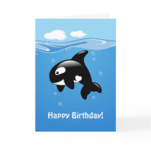 Cute Orca Whale Happy Birthday