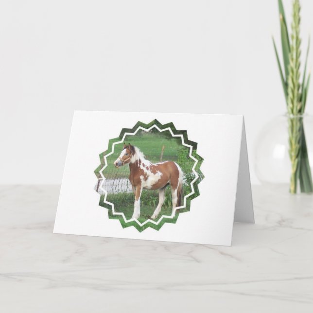 Cartão Cute Paint Pony Greeting Card (Frente)