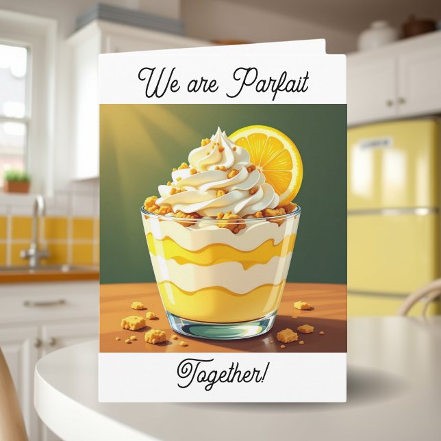 Cartão Cute Parfait Happy Anniversary Love (Criador carregado)