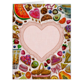 Cartão Cute Pastry Confections Sweets