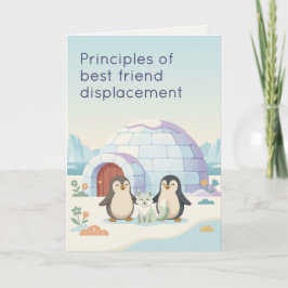 Cartão Cute Penguin Fur Baby | Dry Humour New Pet