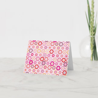 Cartão Cute pink flower note card