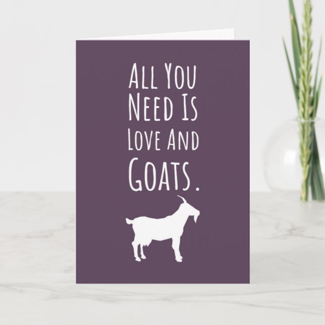 Cartão Cute Pink Goat Cards Farm Animal Farmer (Frente)