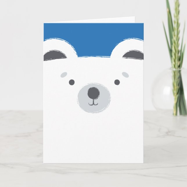 Cartão Cute Polar Bear Card (Frente)