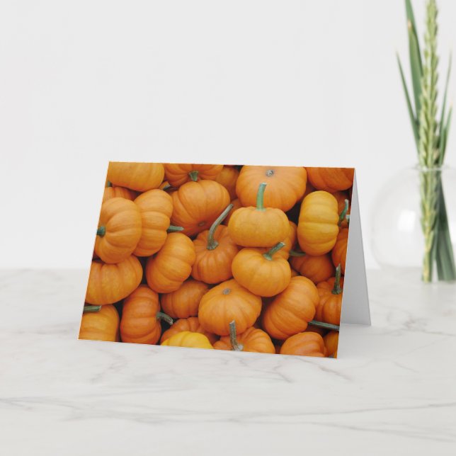 Cartão Cute Pumpkins Photo Greeting Card (Frente)