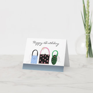 Cartão Cute Purses Birthday