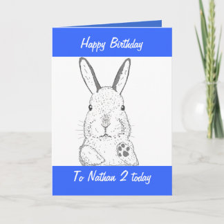 Cartão Cute Rabbit Birthday
