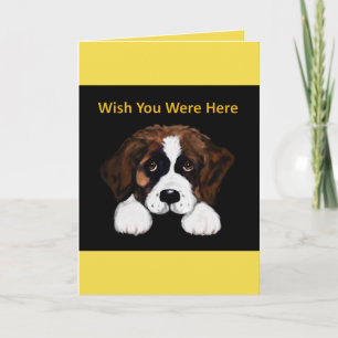 Cartão Cute Saint Bernard
