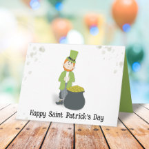 Cute Simple Leprechaun St. Patrick's Day Green