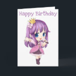 Cartão Cute Singer Happy Birthday Card<br><div class="desc">Cute Singer Happy Birthday Card</div>