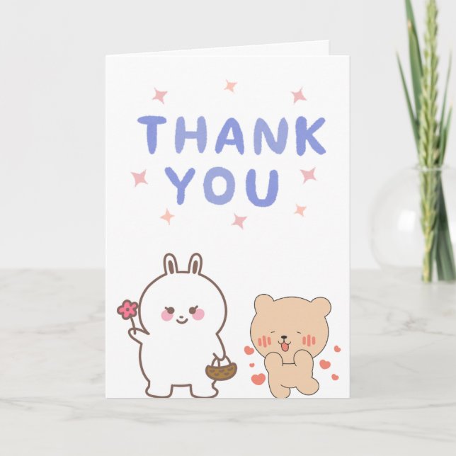 Cartão Cute thank you Card (Frente)