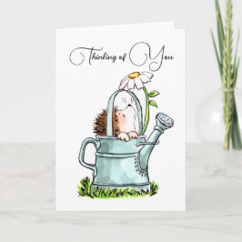 Cartão Cute Thinking of You Notecard with Hedgehog