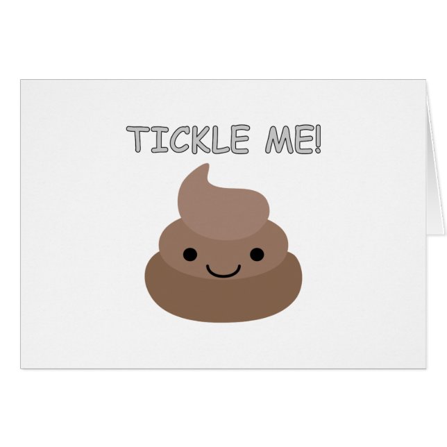 Cartão Cute Tickle Me Poop Emoji (Frente Horizontal)