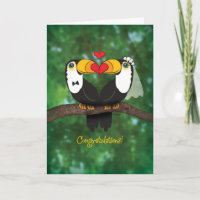 Cute Toucan Wedding Congratulations Card
