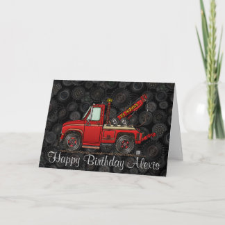 Cartão Cute Tow Truck Wrecker