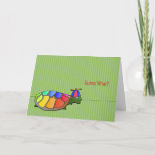Cartão Cute Turtle April Fool's Day Card