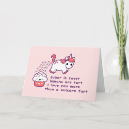 Cartão Cute Unicorn Fart